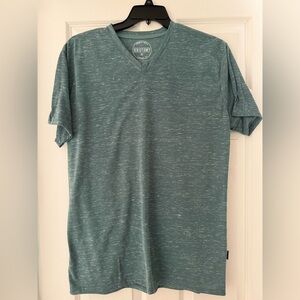 Dikotomy Mens Green V-Neck T-Shirt
